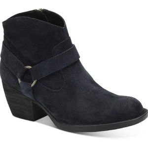 Born Carmel Harness Booties in Navy Suede